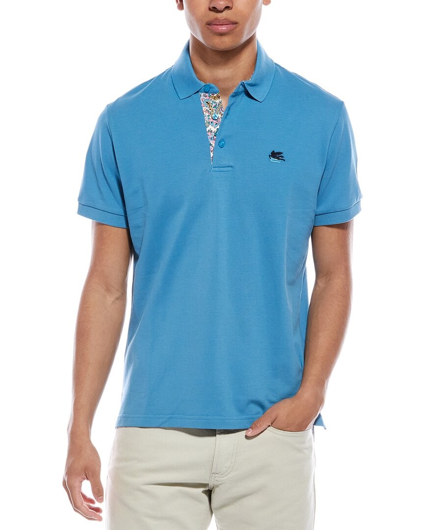 Рубашка поло Etro Roma мужская синяя Xl 38290₽