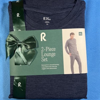 Right Of Way Men s Two Piece Lounge Set Blue Men s XL Polyester New With Tags