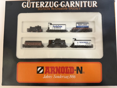 ARNOLD-N 0154 - 1986 Special Set - Köf with 5 DRG Freight Cars - 1:160/N
