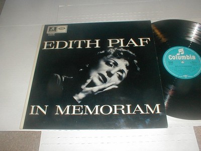 Edith Piaf IN MEMORIAM Columbia Germany LP 1965 French Female Chanson Pop Singer
