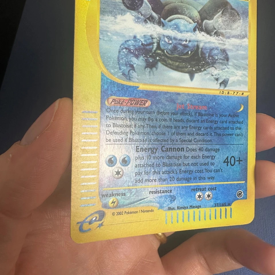 2002 Pokémon Expedition Base Set | Blastoise | Reverse Holo | #37/165 - Image 3 of 4