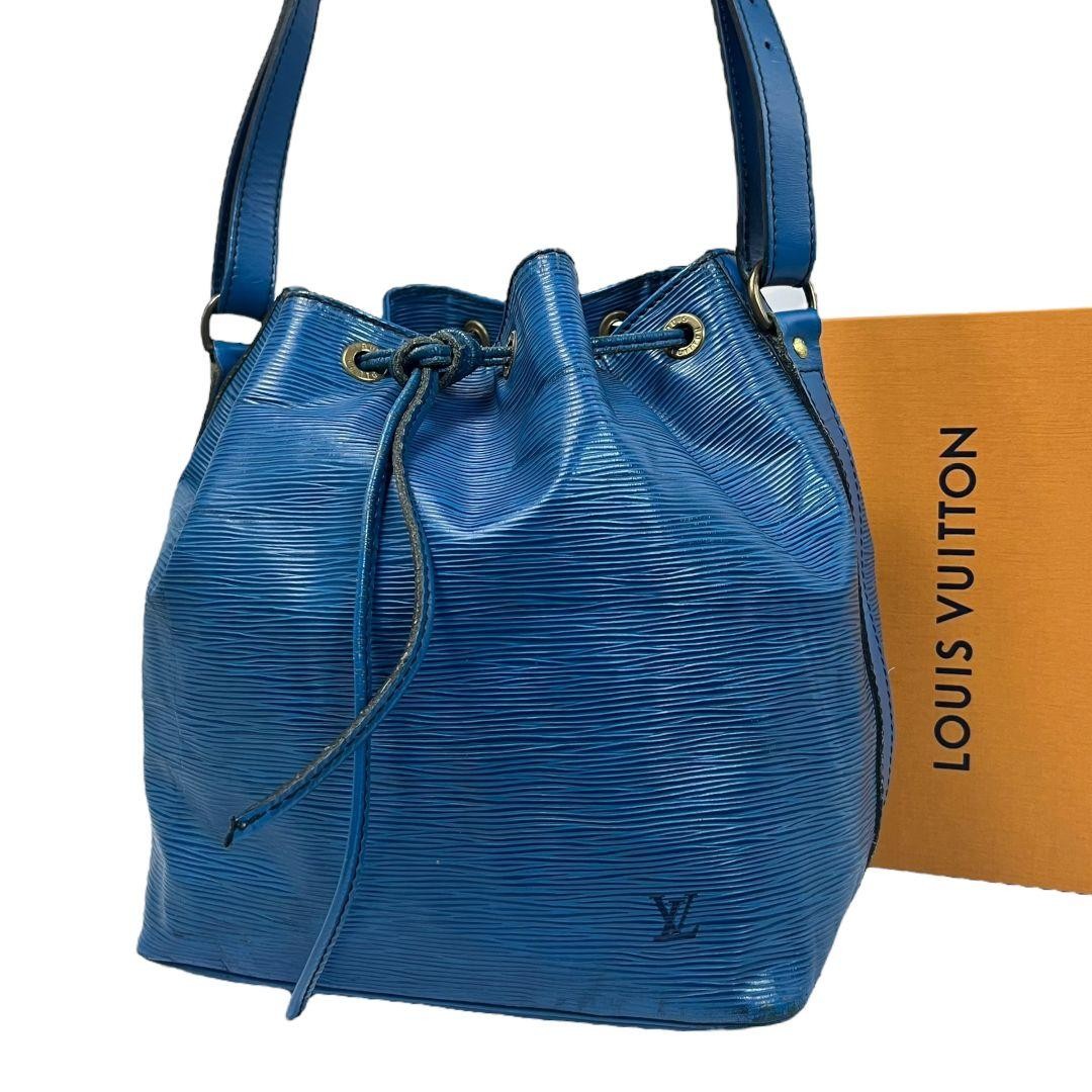 Authenticated Louis Vuitton Epi Petit No Shoulder Bag Handbag Blue From Japan