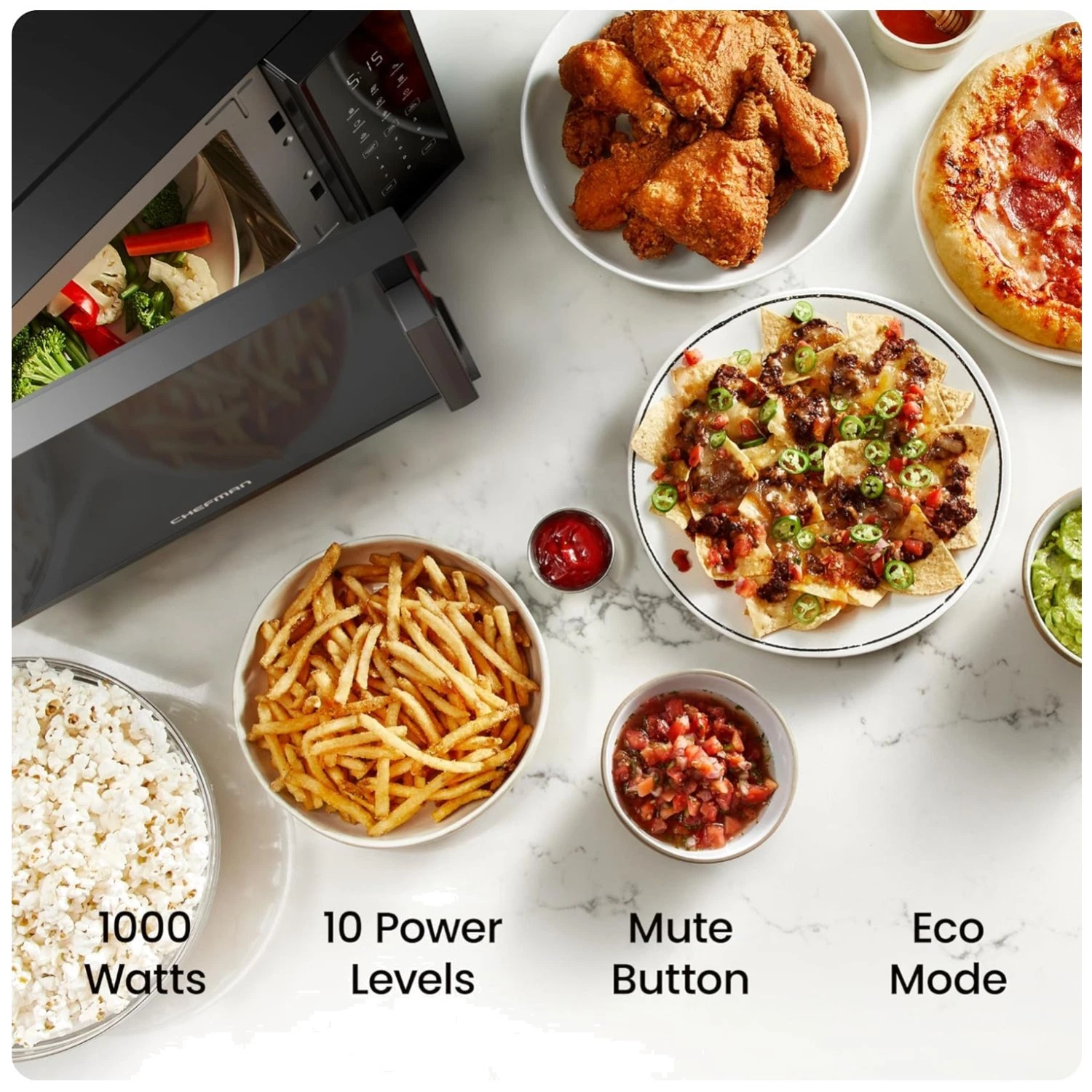 Space-Saving Microwave Oven - Child Safety Lock