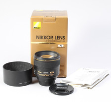 NIKON AF-S NIKKOR 85MM F/1.4G N SWM IF WITH BOX CAPS HOOD MANUAL CLEAN GLASS