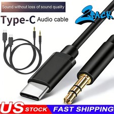 2 pcs For iPhone 16 /Pro Max /15 USB-C to 3.5mm Aux Cable Audio Cord Car Stereo