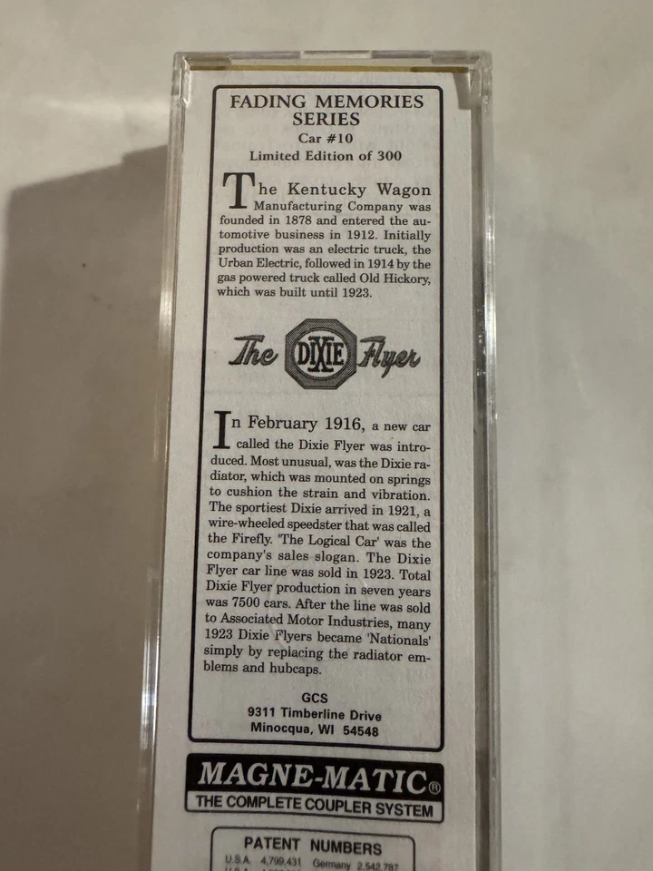 Micro-Trains N scale Fading Memories Series Kentucky Wagon Mfg Co., Dixie Flyer - Image 4 of 4