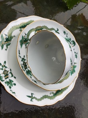 Meissen Kaffeegedeck 3 -teilig Grüner Hofdrache 1. Wahl Pfeifferzeit 526/12