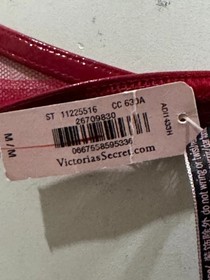 Victoria's Secret  Very Sexy Unlined Low Cut Demi Bra Thong  Set 34B M  Red
