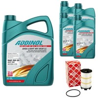 MotoröL Set 5W-30 Giga Light MV 0530 LL 9 Liter + ÖLfilter FüR Audi R8 A6 A5 VW