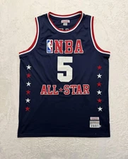 Mitchell Ness All Star Jason Kidd Jersey Mens 54 Blue Red NBA 2001 Throwback