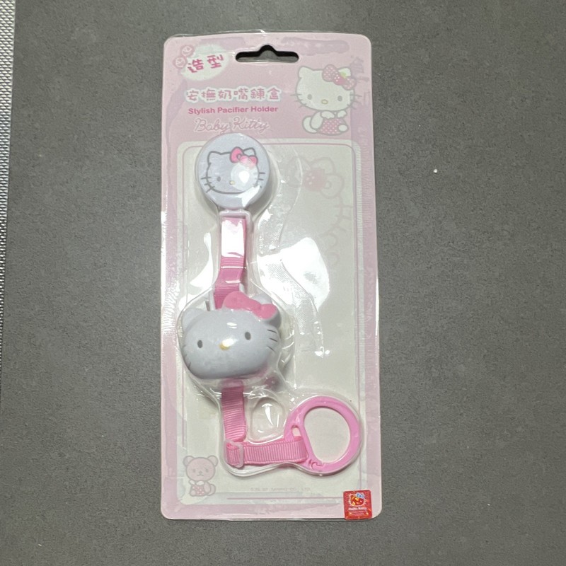Sanrio Hello Kitty Pacifier Holder Clip Pink/White/Gray K7231