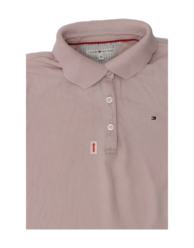 TOMMY HILFIGER Girls Polo Shirt 9-10 Years Grey Cotton BD27 - Image 3 of 4