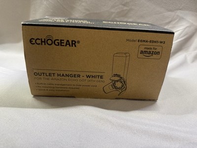 Outlet Hanger   White (for Echo Dot 4th Generation) Echo Gear* Made For Amazon 