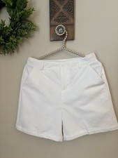 Walter Hagen Womens Size 4 White Seersucker Golf Shorts 4.5