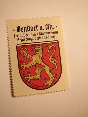 Bendorf am Rhein / advertising stamp Kaffee Hag coat of arms