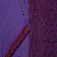 Vintage Light Purple Sarees 100 Pure Silk Printed Sari 5YD Craft Fabric