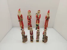 Vintage Artmark Santa Lot Pencil Old World Lot Of 8