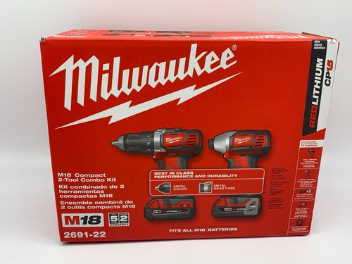Milwaukee 2691-22 M18 Li-Ion 2-Tool Combo Kit New - Picture 3 of 4