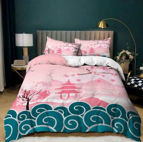 2pcs 3Pcs Japanese Bed Doona Quilt Duvet Cover Set Single Double Queen King Size - Picture 7 of 20