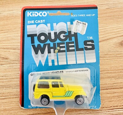 KIDCO Tough Wheels JEEP yellow 1:64 die cast toy car Sealed VINTAGE 1980