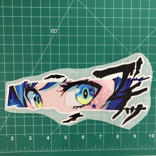 NEW JDM Anime Car Sticker Slap - Anime Girl Eyes Stars Wiafu Sticker - Picture 2 of 2