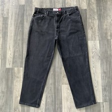 VTG 90  s Levi's 545 Loose Fit Jeans Men's 44x32 BLACK 100 Cotton MADE IN USA