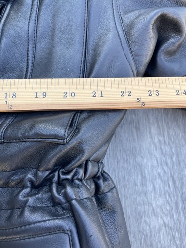 Vintage Ten West Apparel Uomo Adulto Medio Nero Cappotto Pelle Giacca Invernale - Foto 7 di 12