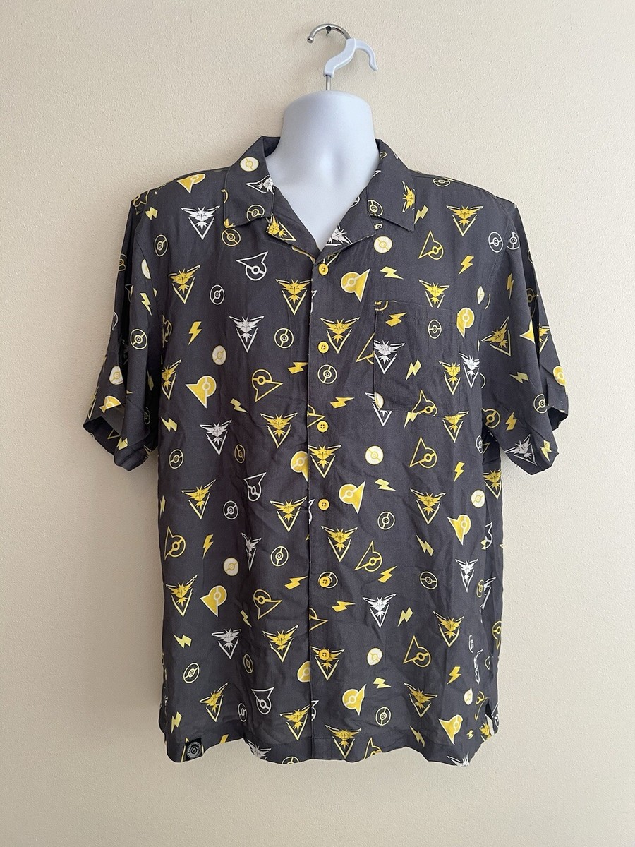 Pokémon Center Pokemon Go Team Instinct Tropical Shirt Men's XL