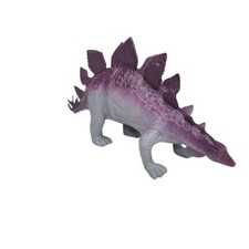 Vintage 1985 Imperial Stegosaurus Dinosaur Toy Figure Gray Purple 9.5"