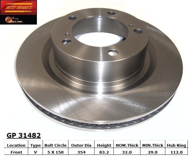 Disc Brake Rotor fits 2007-2017 Toyota Tundra Sequoia Sequoia,Tundra