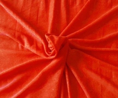 100% Linen Jersey Knit Fabric By Yard Orange [Shirt, Dress, Headwrap] 7/17
