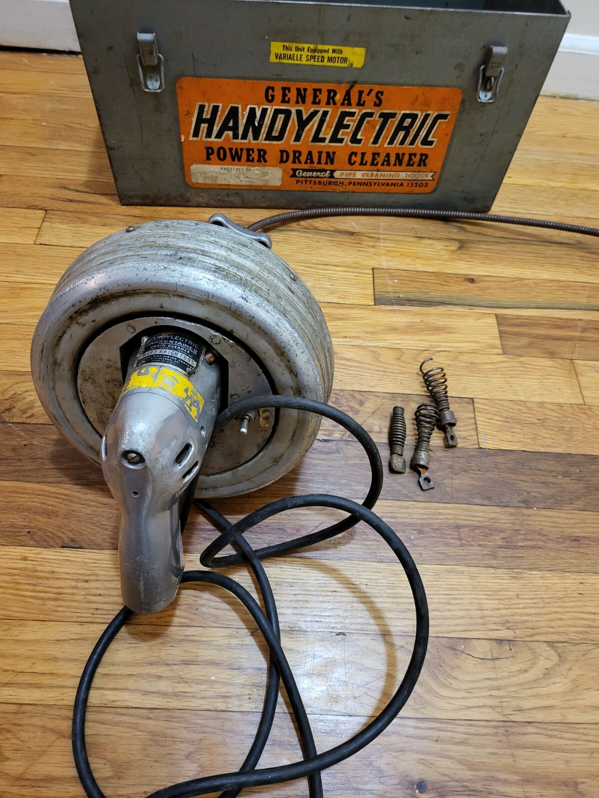 General Handylectric Power Drain Cleaner Machine.Made in USATested