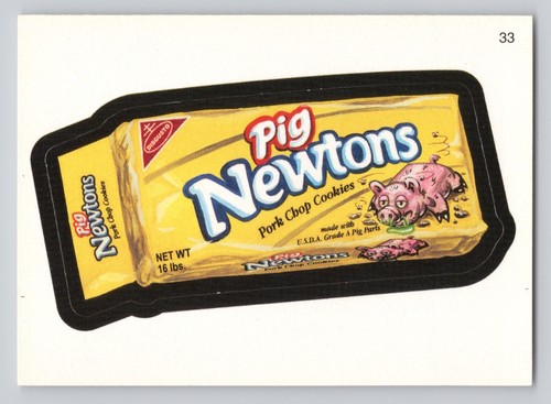 2005 Topps Wacky Packages Trading Sticker Card #33 Pig Fig Newtons Cookies - Picture 1 of 2