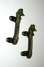 Brass Cow Cattle Shape Door Handle Animal Design Drawer Knobs Home Decor MS51