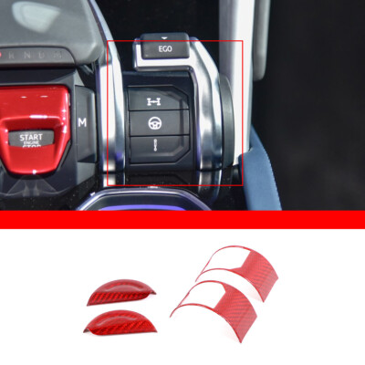 Red Carbon Fiber Car Sport Mode Switch Frame Cover For Lamborghin-i URUS 2018-21