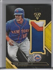 2016 TOPPS TRIBUTE #UJR-JLG JUAN LAGARES 3-COLOR PATCH NEW YORK METS 2/9 3240