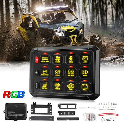 RGB 12 Gang Switch Panel LED Light for Can-am Maverick X3 Trail Sport 800 1000