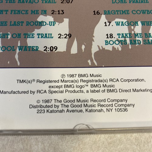 Sons of the Pioneers - Tumbling Tumbleweeds (CD, RCA, 1987) Near Mint DMC1-0790 - Imagen 5 de 6