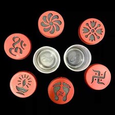 6 Designs Plastic Reusable Ready to Draw Rangoli Galicha Stencils Creativity Set