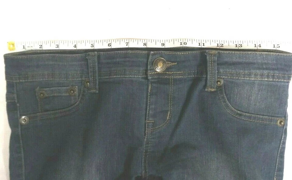 蓝色 ASPHALT - 牛仔裤 - 女式中号拉低腰紧身牛仔裤 W32 L29 — 第 3/4 张图片