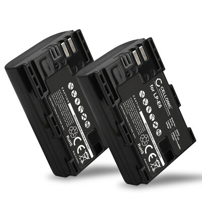 2x Akku für Canon EOS 90D EOS 6D EOS R5 C EOS R6 Mark II (2000mAh) Ersatzakku