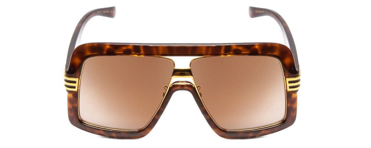 GUCCI GG0900S Unisex Oversized .5-Rimless Sunglasses Tortoise