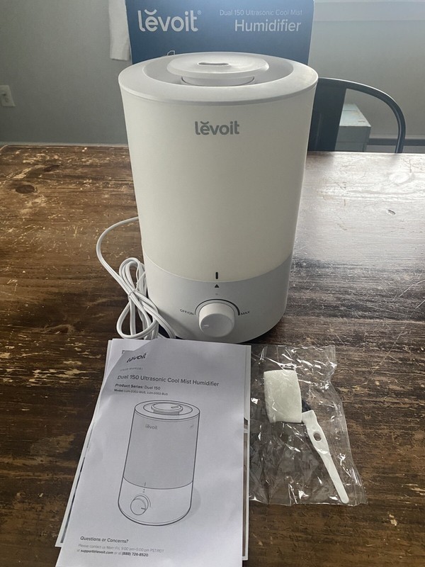 Levoit Dual 150 Ultrasonic Cool Mist Humidifier Quiet Ultrasonic Humidifier