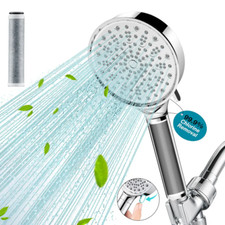 Large Chlorine Filter High Pressure Shower Head for Hard Water with Hose -Chrome