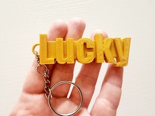 Custom Name Keychain, Personalized Name Keychain, School Name Label, 3D Printed