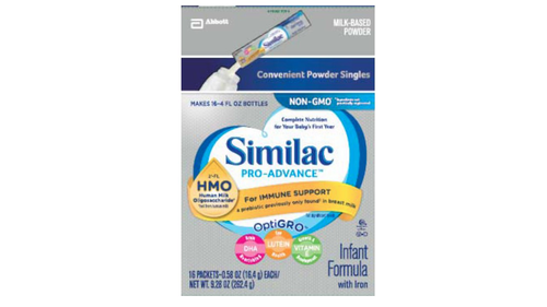 similac advance single powder packets
