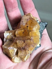 Fluorite, yellow, slightly zoned, Minerva I mine, Illinois, USA