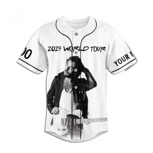 Bruce Springsteen 2024 World Tour Thunder Road Born To Run Custom Jersey