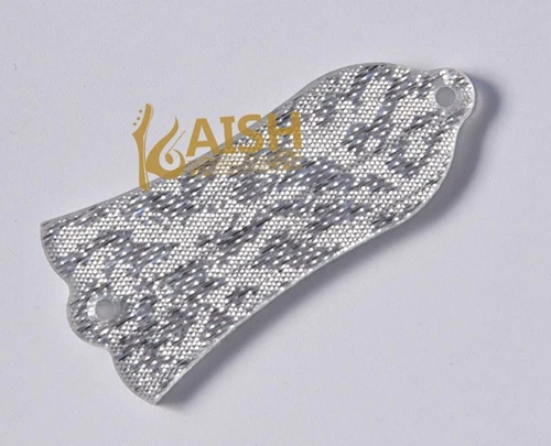 KAISH Silver Sparkle LP Guitar Plastic Truss Rod Cover fits Gibson Les Paul