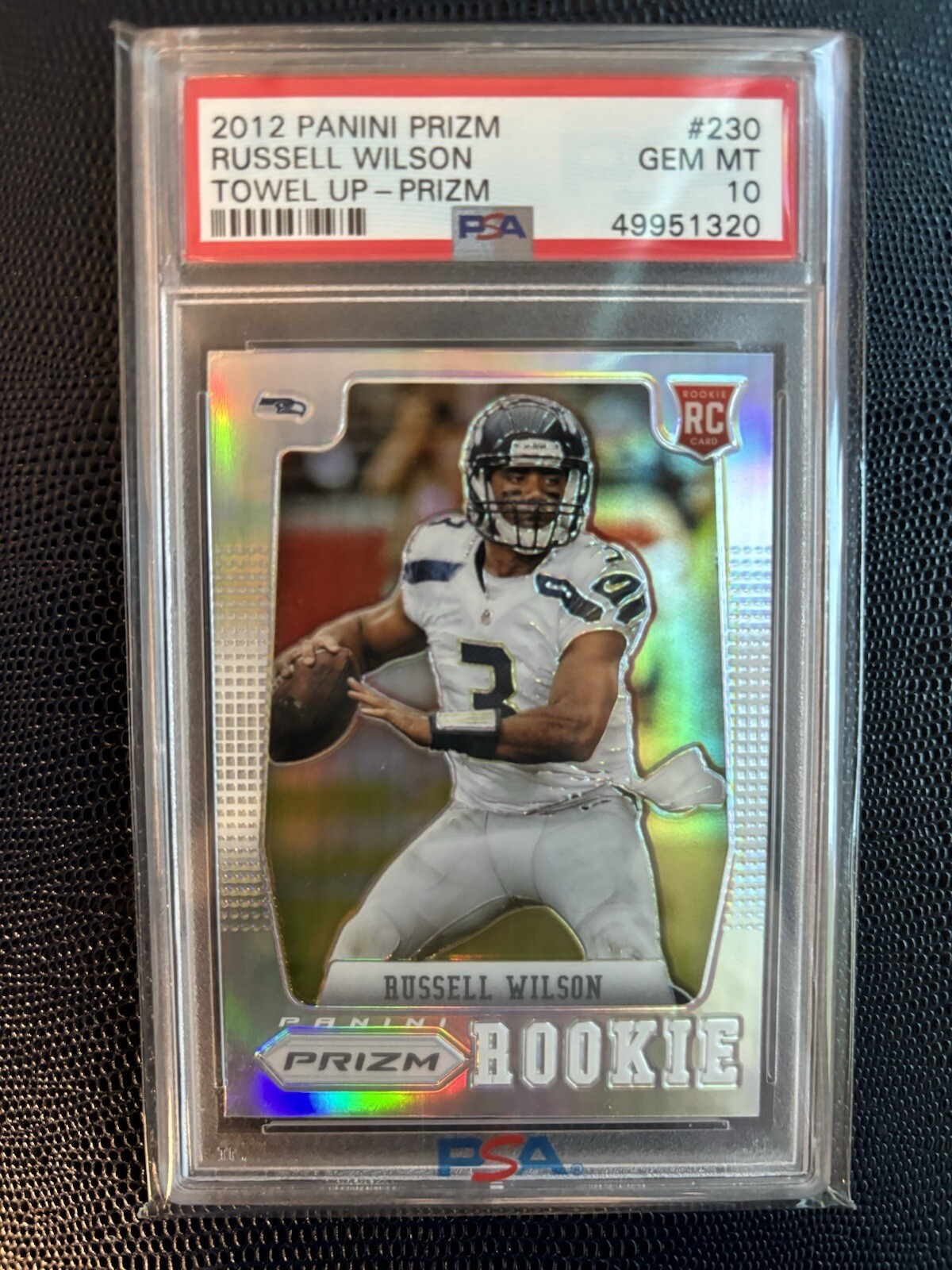 Russell Wilson Panini Prizm #230 Towel Up